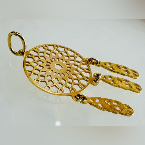 Dream Catcher Pendant. 💛 Real 18(18k) Karat Solid Gold Jewelry - Picture 6 of 10